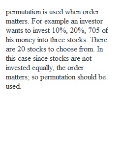 Permutation and Combinations